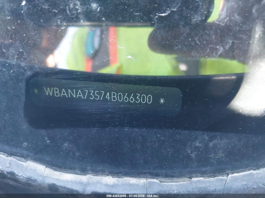2004 BMW 530I VIN: WBANA73574B066300 Lot: 42882095
