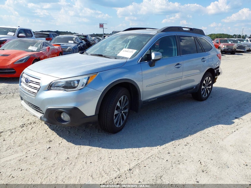 Vin: 4s4bsanc1f3299738, lot: 43375894, subaru outback 2.5i limited 20152