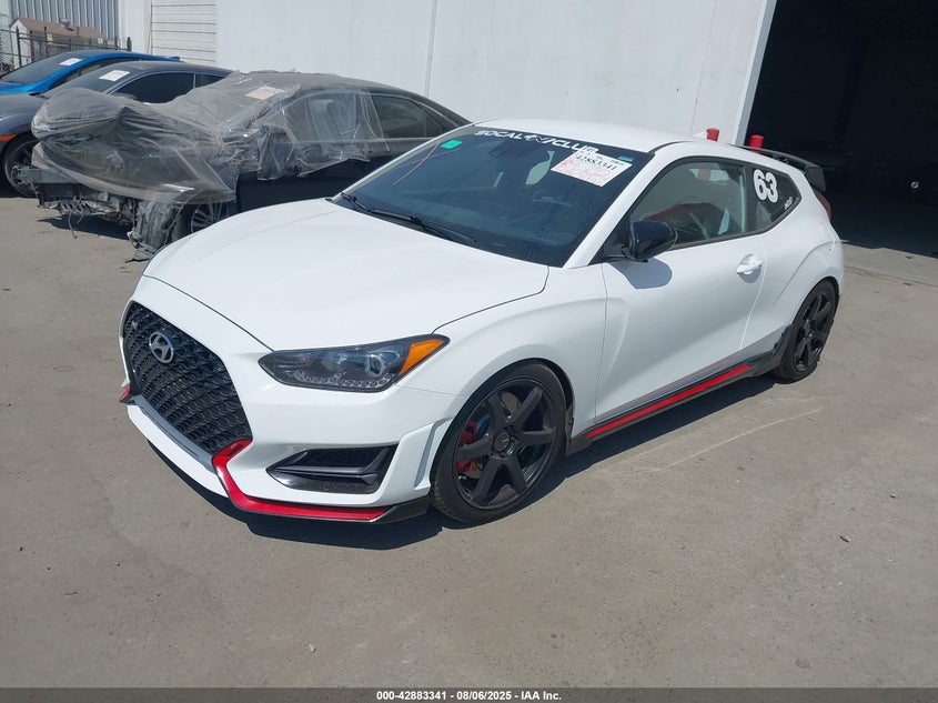 Vin: kmht36ah7nu013027, lot: 43377010, hyundai veloster n 20222
