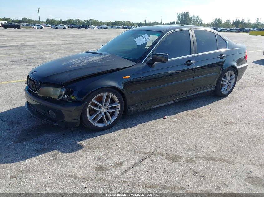 2004 BMW 330I black sedan gasoline WBAEV534X4KM34307 photo #3