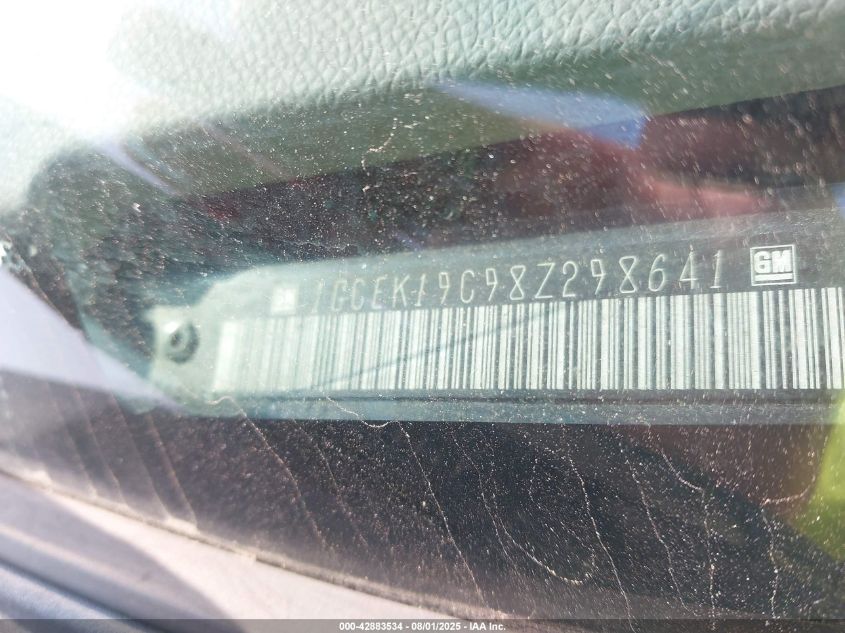 2008 Chevrolet Silverado 1500 Work Truck VIN: 1GCEK19C98Z298641 Lot: 42883534