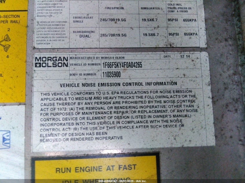 1F66F5KY4F0A04265 2015 FORD  photo no. 8