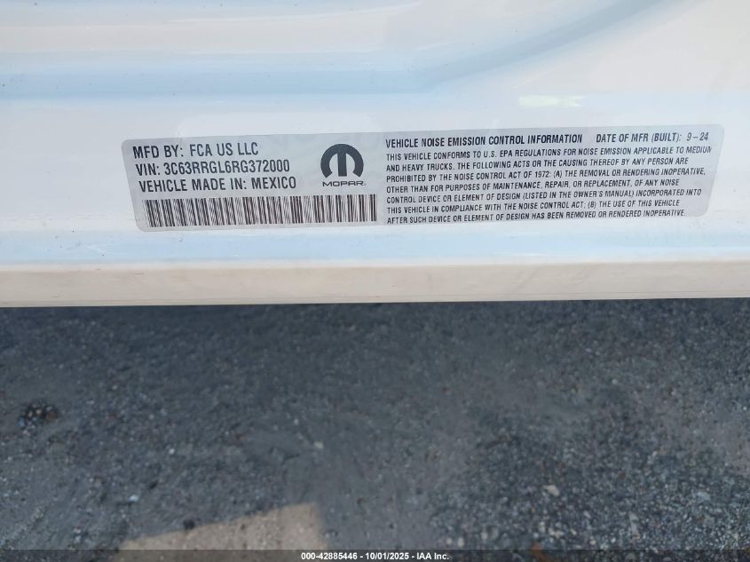 2024 Ram 3500 Tradesman 4X4 8' Box VIN: 3C63RRGL6RG372000 Lot: 42885446