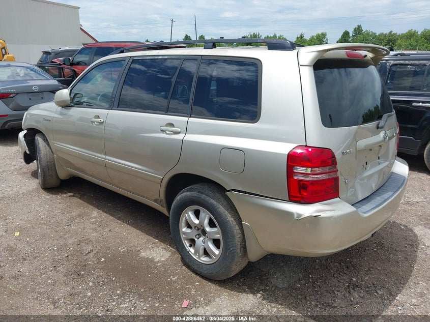 2003 TOYOTA HIGHLANDER SPORT UTILITY VEHICLE 3.0L V-6 DOHC, VVT, 220HP