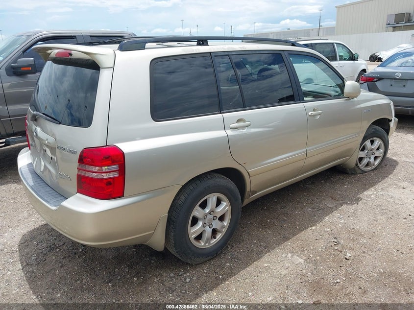 2003 TOYOTA HIGHLANDER SPORT UTILITY VEHICLE 3.0L V-6 DOHC, VVT, 220HP