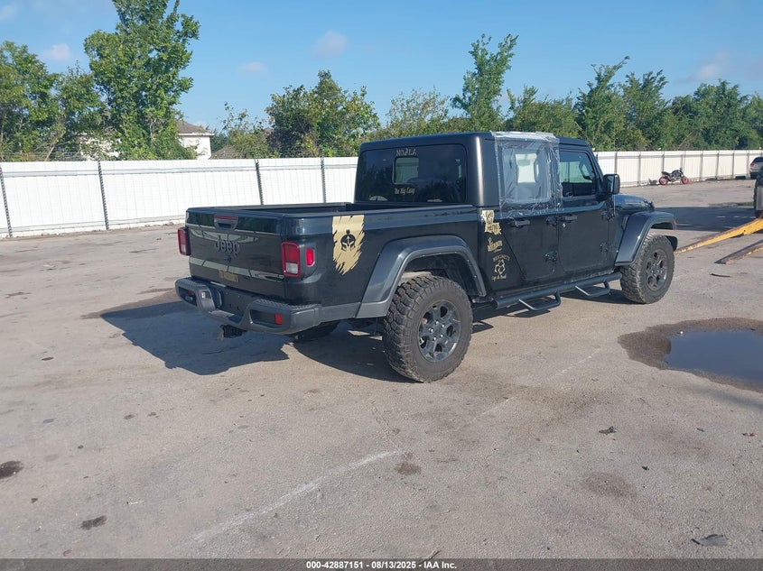 Vin: 1c6hjtag0pl546617, lot: 43380820, jeep gladiator willys 4x4 20234