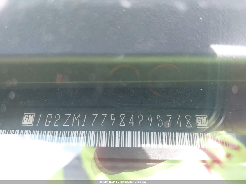 2008 Pontiac G6 Gxp VIN: 1G2ZM177984293748 Lot: 42887414