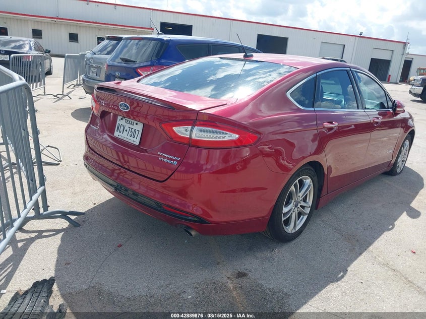 Vin: 3fa6p0ruxgr132565, lot: 43383569, ford fusion hybrid titanium 20164