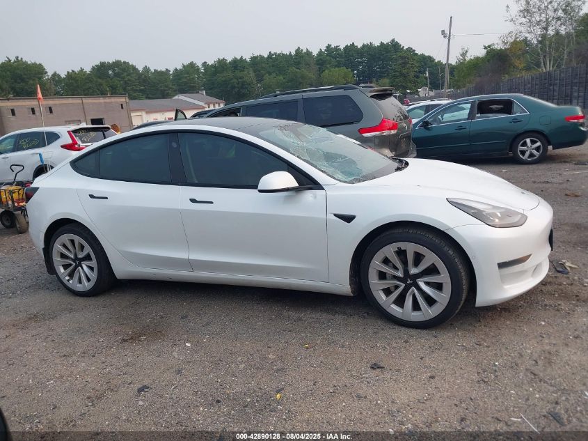 2021 Tesla Model 3 Standard Range Plus Rear-Wheel Drive VIN: 5YJ3E1EA4MF042717 Lot: 42890128