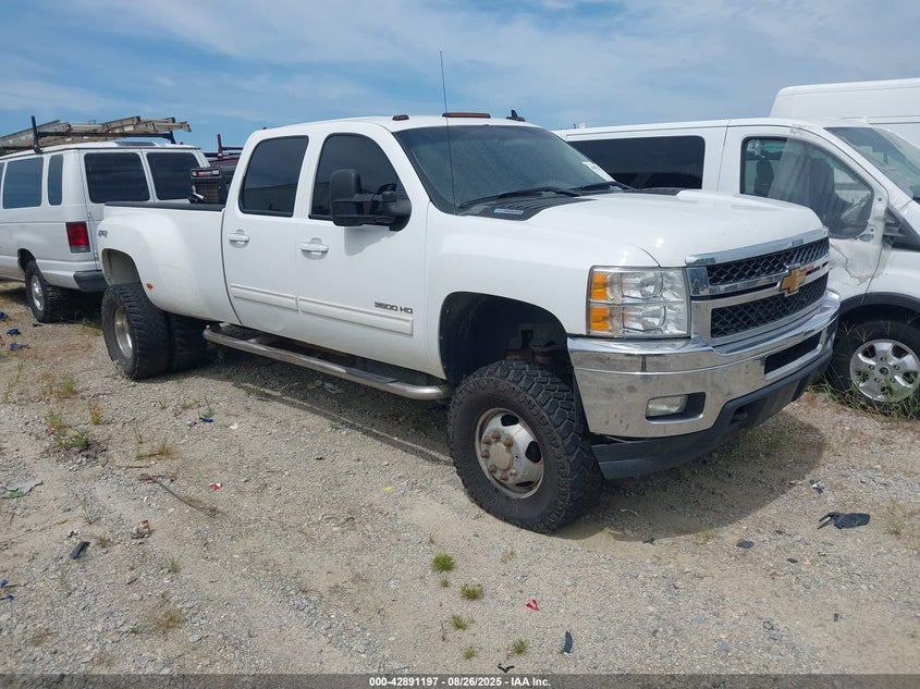 2012 Chevrolet Silverado 3500Hd Ltz white truck diesel 1GC4K1C89CF148927 photo #1
