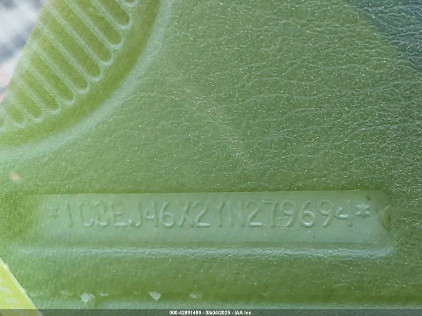 2000 Chrysler Cirrus Lx VIN: 1C3EJ46X2YN279694 Lot: 42891499