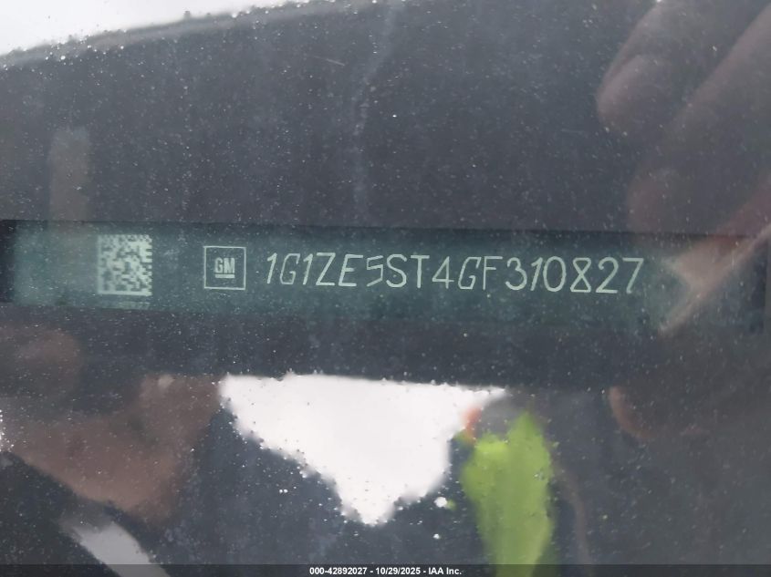 2016 Chevrolet Malibu 1Lt VIN: 1G1ZE5ST4GF310827 Lot: 42892027