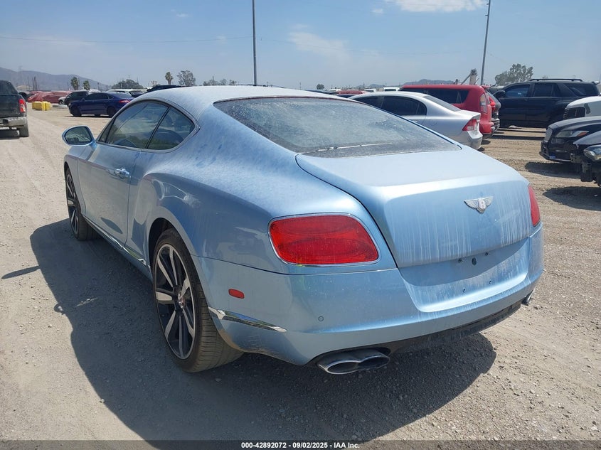 Vin: scbft7za6dc083057, lot: 43385765, bentley continental gt v8 20133