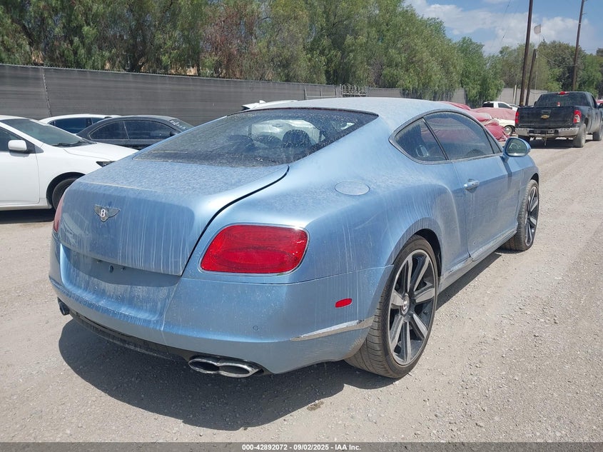 Vin: scbft7za6dc083057, lot: 43385765, bentley continental gt v8 20134