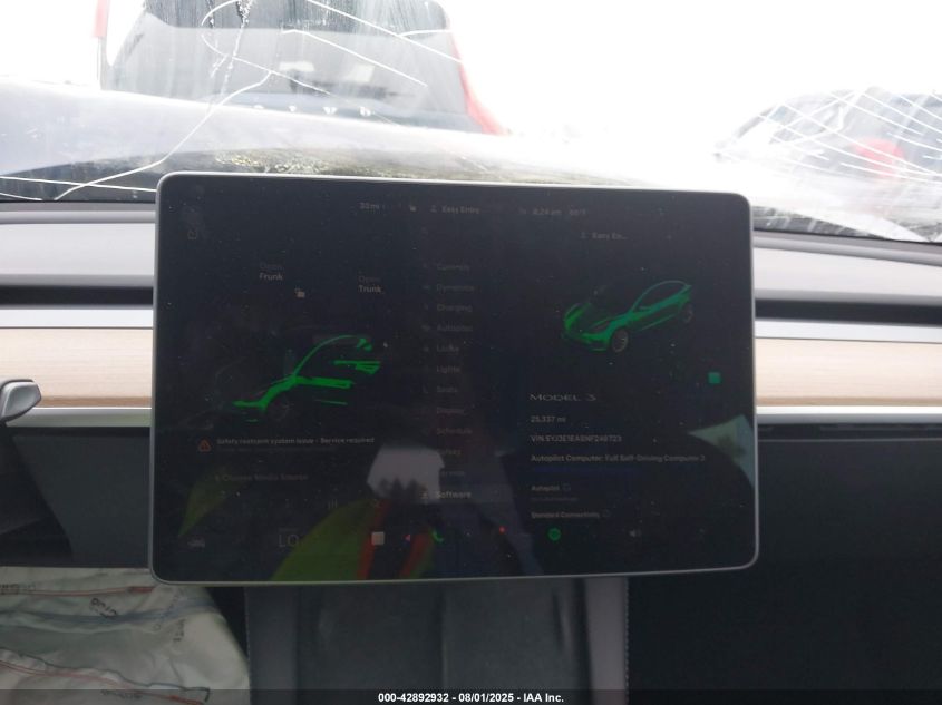2022 Tesla Model 3 Rear-Wheel Drive VIN: 5YJ3E1EA8NF248723 Lot: 42892932