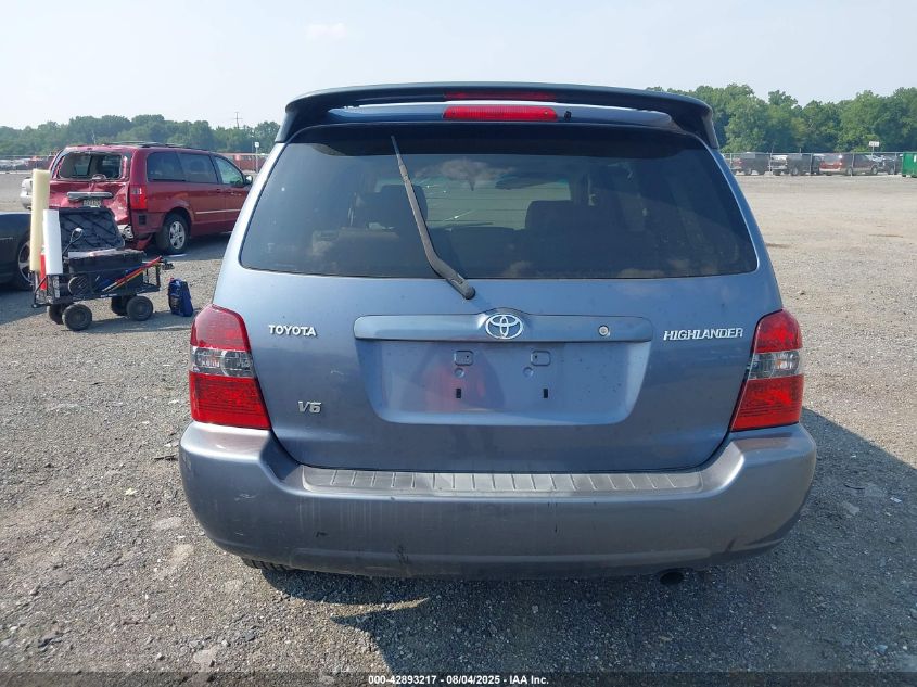 2007 Toyota Highlander V6 VIN: JTEGP21A870145905 Lot: 42893217