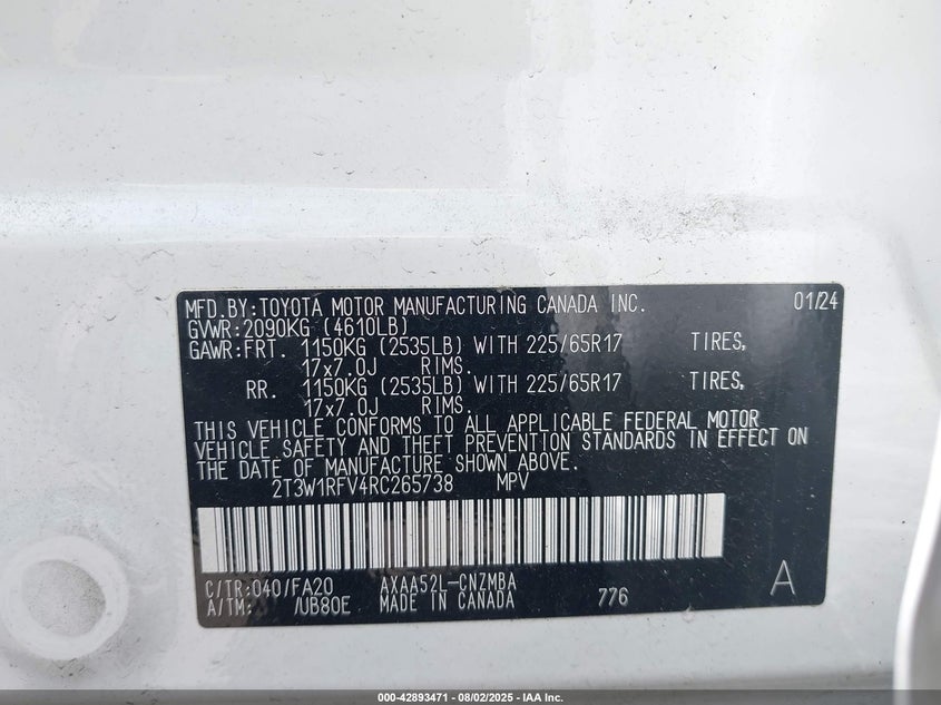 2024 TOYOTA RAV4 XLE - 2T3W1RFV4RC265738