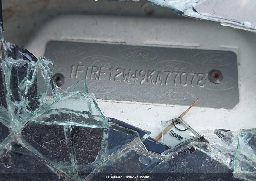 2009 Ford F-150 Stx/Xl/Xlt VIN: 1FTRF12W49KA77078 Lot: 42893501