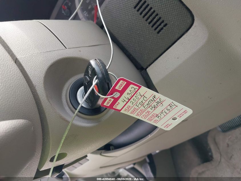 2008 Ford Escape Xlt VIN: 1FMCU03Z48KB78534 Lot: 42894540