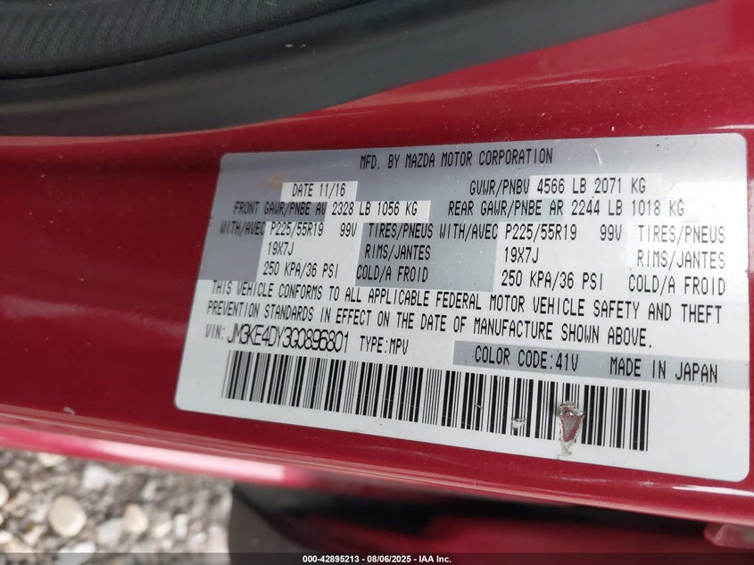 2016 MAZDA CX-5 GRAND TOURING - JM3KE4DY3G0896801