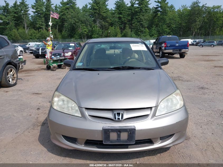 2004 Honda Civic Lx VIN: 2HGES16594H615254 Lot: 42896730