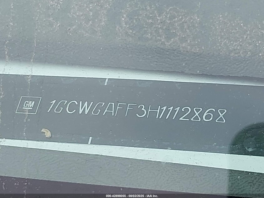 2017 CHEVROLET EXPRESS 2500 WORK VAN — Photo 9