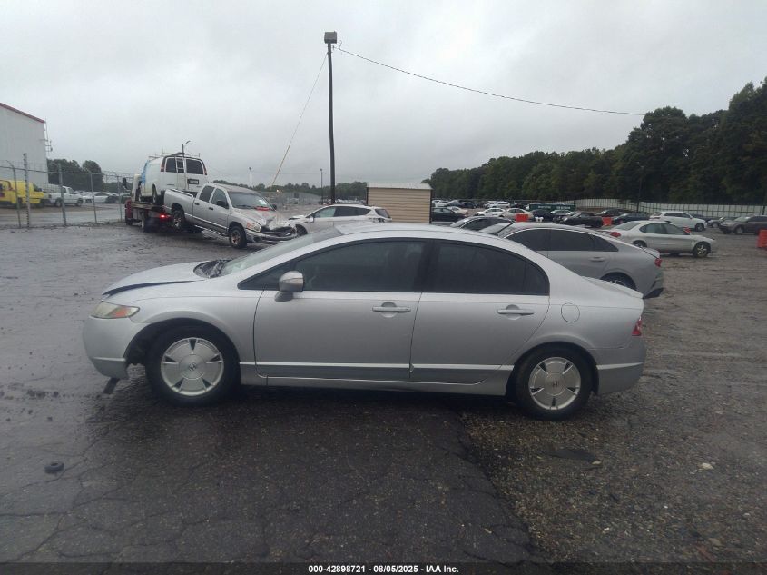 2008 Honda Civic Hybrid VIN: JHMFA36278S004854 Lot: 42898721