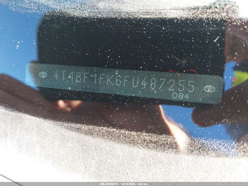 2015 Toyota Camry Se VIN: 4T1BF1FK6FU487255 Lot: 42900878