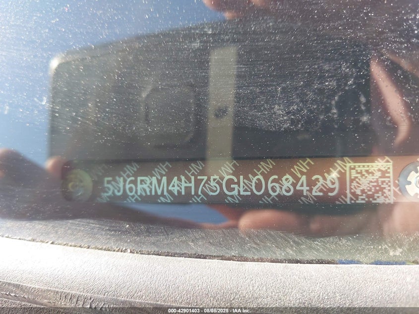 2016 HONDA CR-V EX-L - 5J6RM4H75GL068429