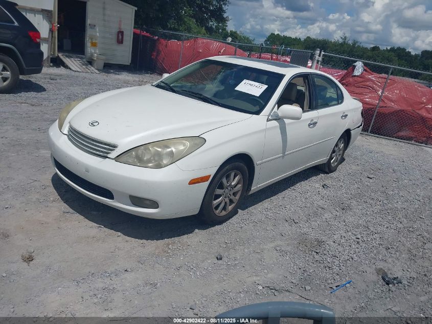 2004 Lexus Es 330 white sedan gasoline JTHBA30G545032163 photo #3