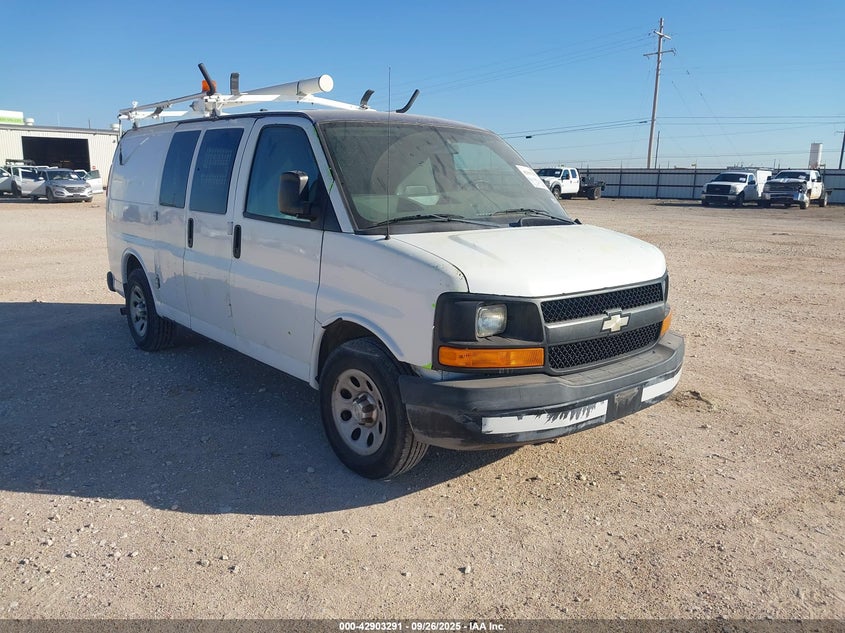 2011 Chevrolet Express 1500 Work Van white van gasoline 1GCSGAFX4B1186024 photo #1