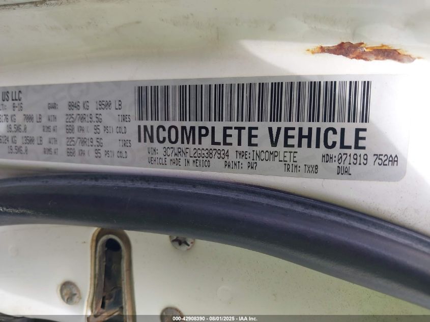 2016 Ram 5500 - 3C7WRNFL2GG387934