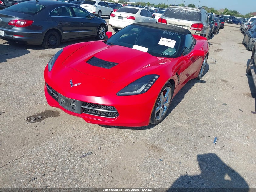 Vin: 1g1yd3d70e5122716, lot: 43402592, chevrolet corvette stingray 2lt 20142
