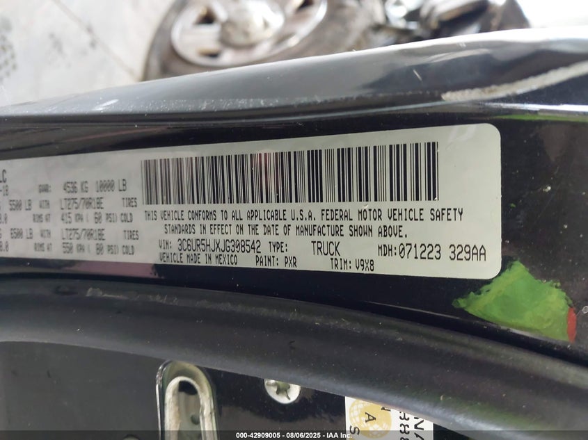 2018 RAM 2500 TRADESMAN  4X4 8' BOX - 3C6UR5HJXJG308542