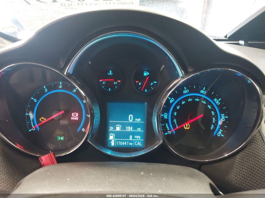 2012 Chevrolet Cruze 1Lt VIN: 1G1PL5SCXC7114926 Lot: 42909197