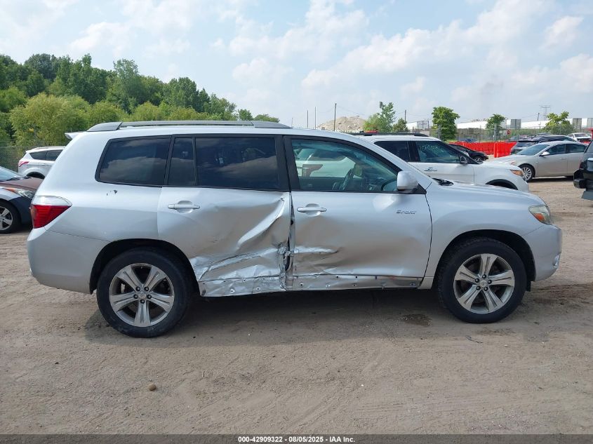 2009 Toyota Highlander Sport VIN: JTEES43A992138516 Lot: 42909322