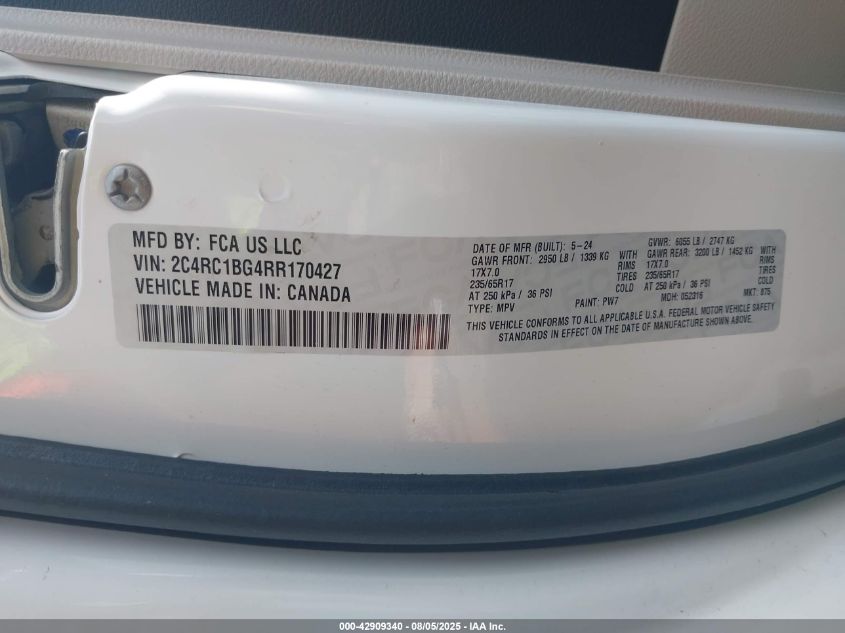 2024 Chrysler Pacifica - 2C4RC1BG4RR170427