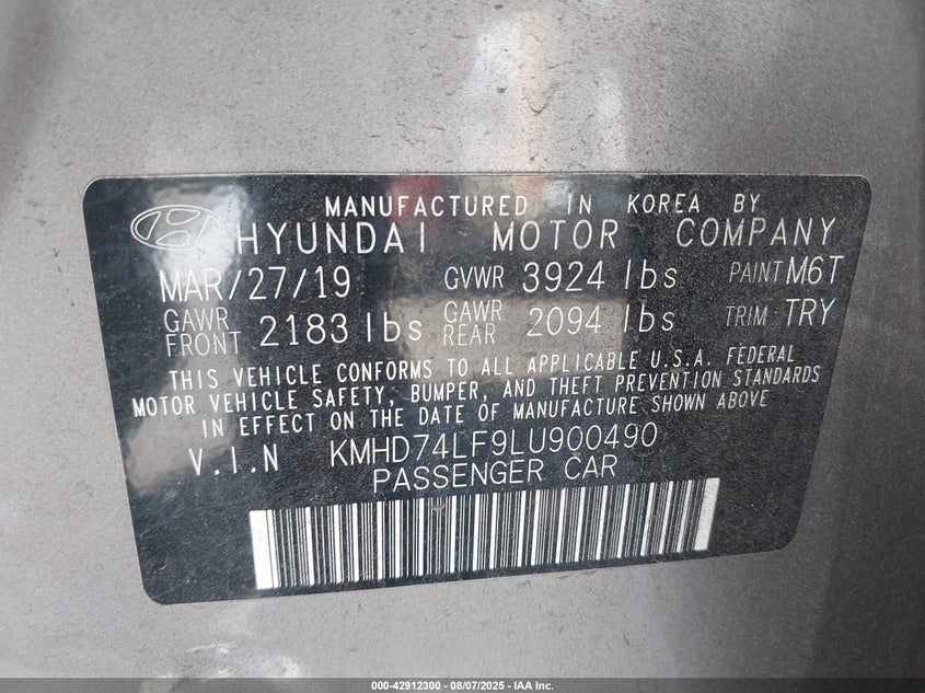2020 HYUNDAI ELANTRA SE - KMHD74LF9LU900490