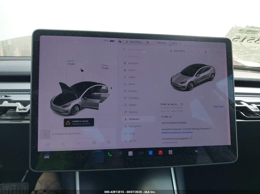 2018 Tesla Model 3 Long Range/Performance VIN: 5YJ3E1EB7JF087610 Lot: 42913515