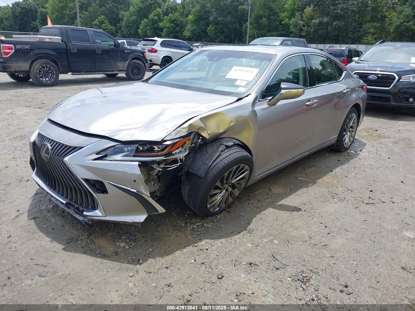 2019 Lexus Es 300H Luxury gold sedan hybrid JTHB21B19K2002768 photo #3