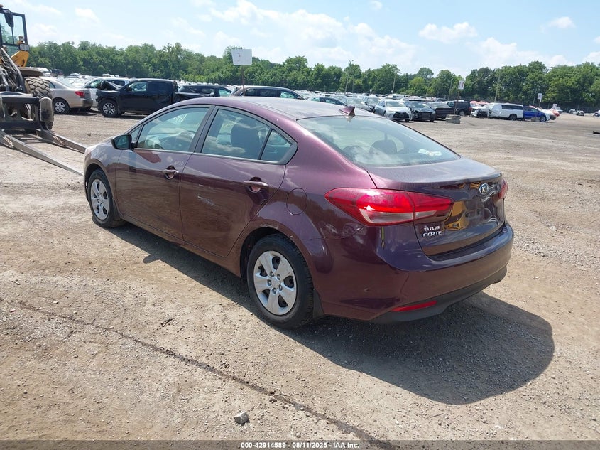 Vin: 3kpfk4a74he046215, lot: 43408315, kia forte lx 20173