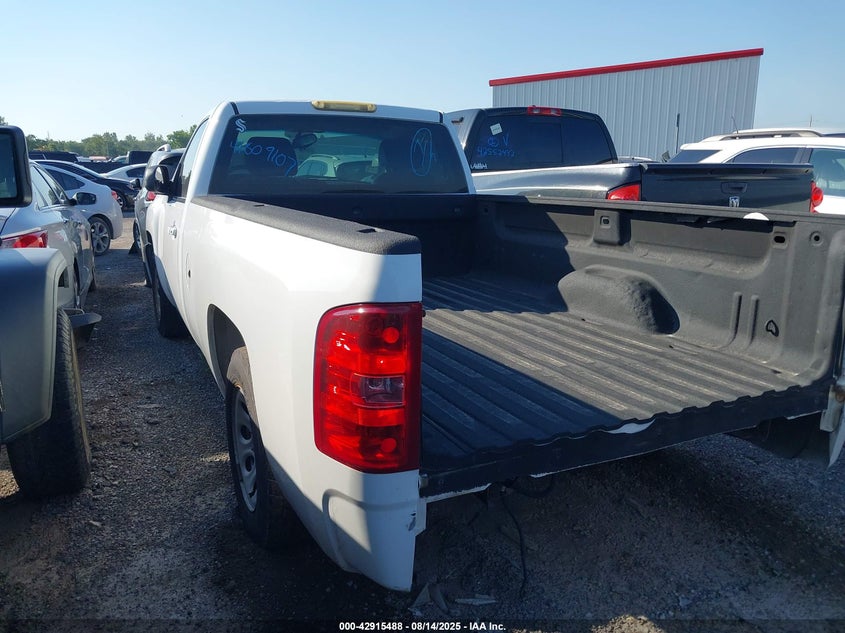 2008 Chevrolet Silverado 1500 Work Truck white truck gasoline 1GCEC14C48Z211135 photo #4