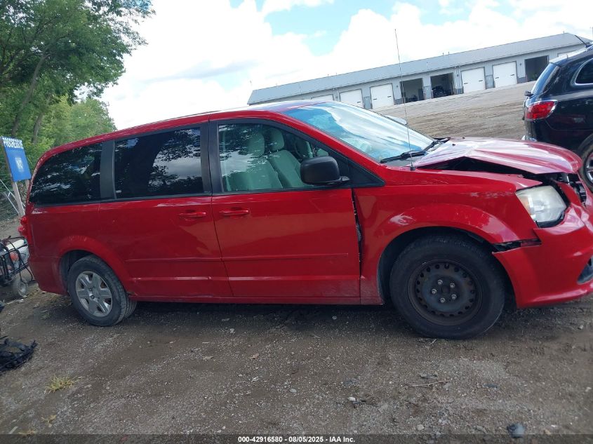 2012 Dodge Grand Caravan Se/Avp VIN: 2C4RDGBGXCR395362 Lot: 42916580