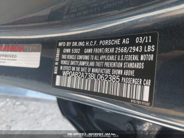 2011 Porsche Panamera S/4 VIN: WP0AB2A73BL062385 Lot: 42916972