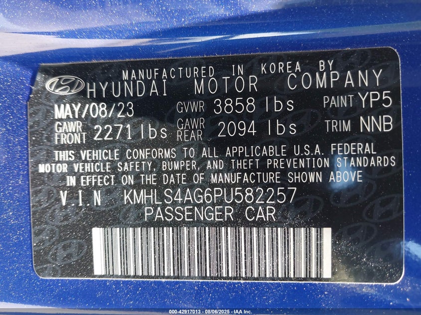 2023 HYUNDAI ELANTRA SEL - KMHLS4AG6PU582257