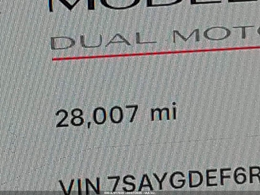 2024 Tesla Model Y Performance Dual Motor All-Wheel Drive VIN: 7SAYGDEF6RA286390 Lot: 42917028