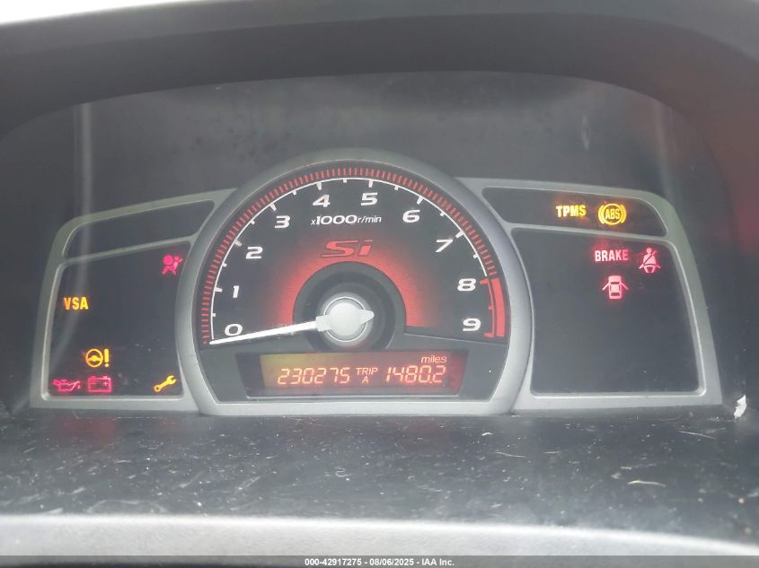 2009 Honda Civic Si VIN: 2HGFG215X9H702252 Lot: 42917275