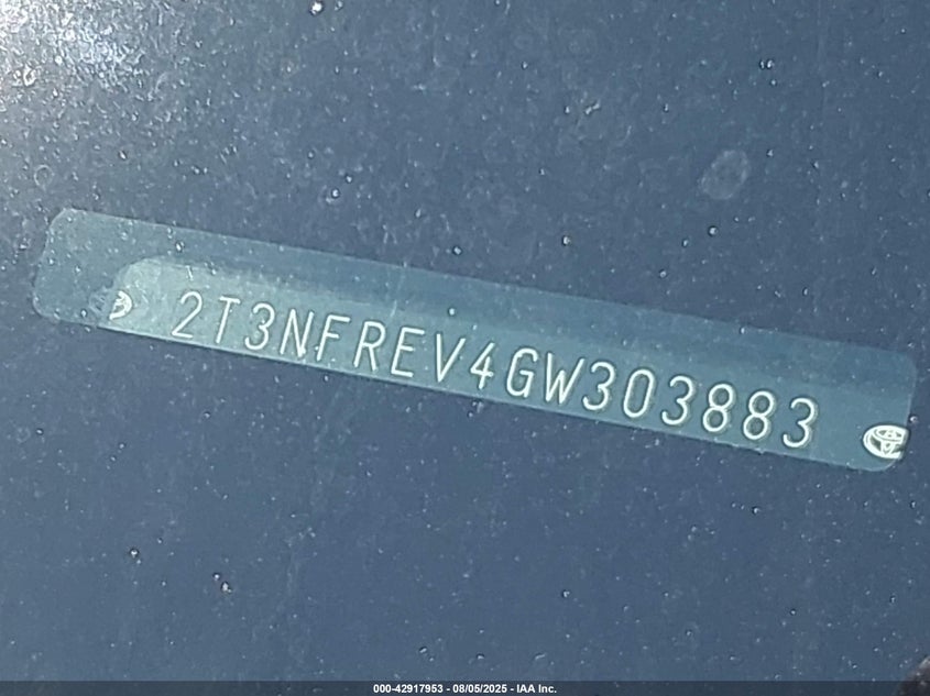 2016 TOYOTA RAV4 SE - 2T3NFREV4GW303883