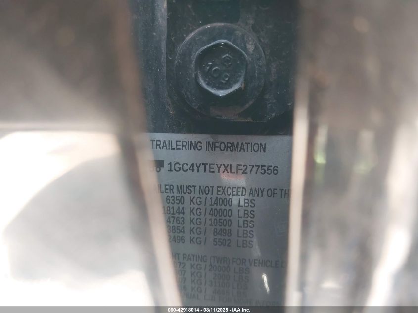 2020 Chevrolet Silverado 3500Hd 4Wd Long Bed Lt VIN: 1GC4YTEYXLF277556 Lot: 42918014