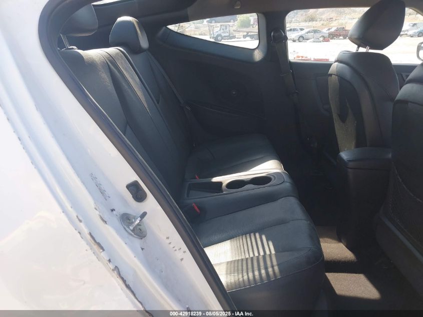 2014 Hyundai Veloster Turbo W/Blue VIN: KMHTC6AE0EU190055 Lot: 42918239